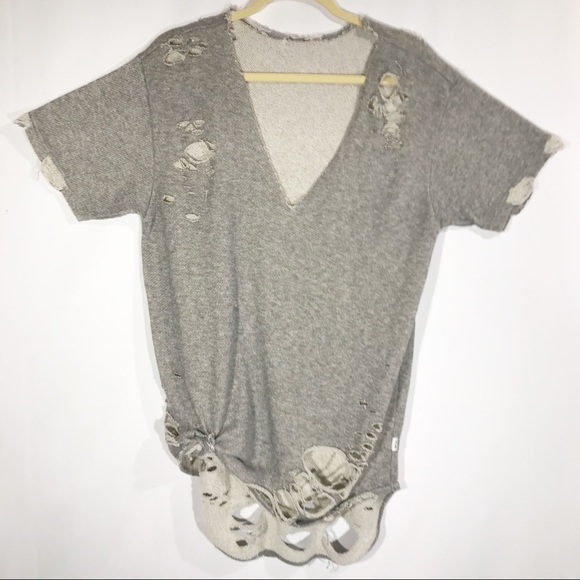 EPTM Other - -EPTM Distressed Burnout Thrasher V Neck T Shirt